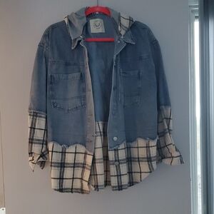 Fantastic Fawn Blue and Cream Jean Jacket